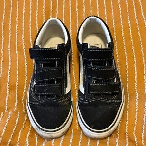 Vans Womans Black Velcro Sneakers